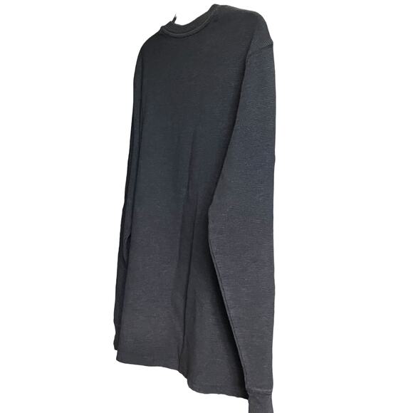 FADED GLORY LONG SLEEVE THERMAL PULL-OVER POLO TOP, WOMENS, XL(46-48)-DARK GREY - Picture 5 of 11